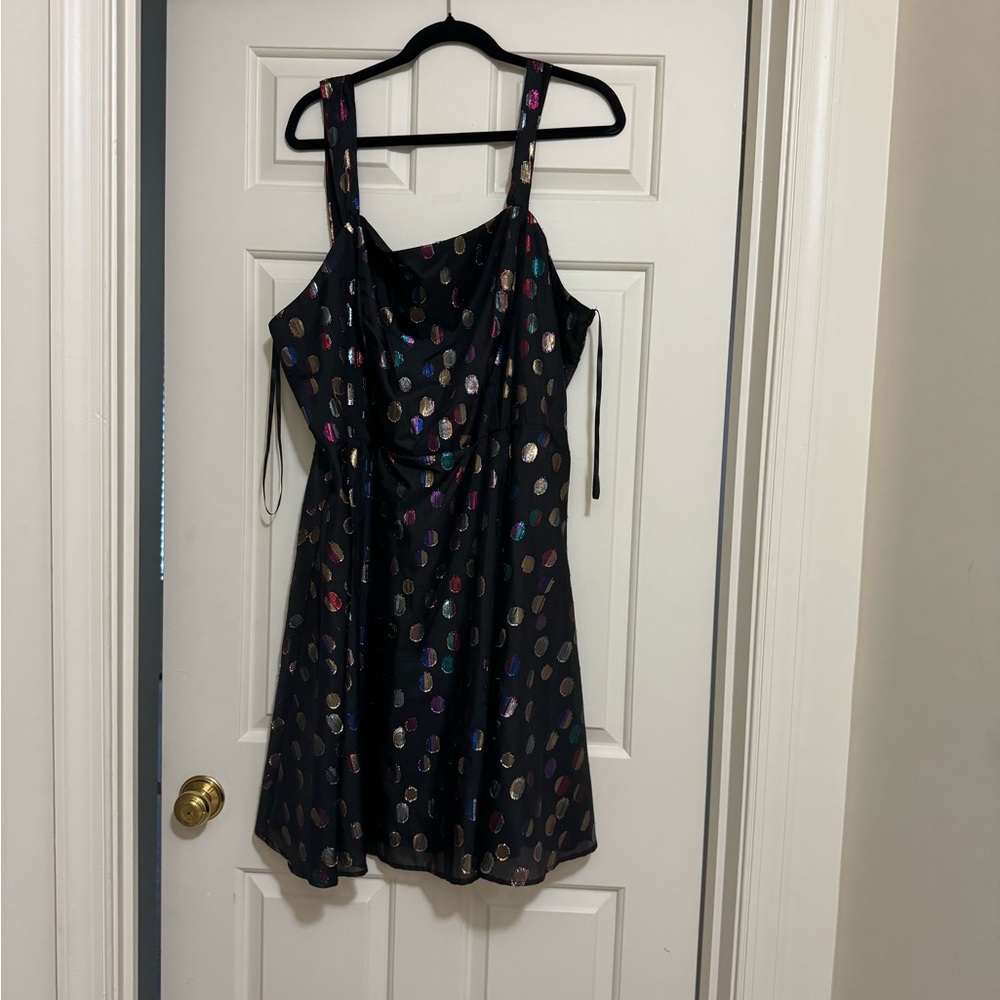 City Studio Black Dress with Colorful Accents